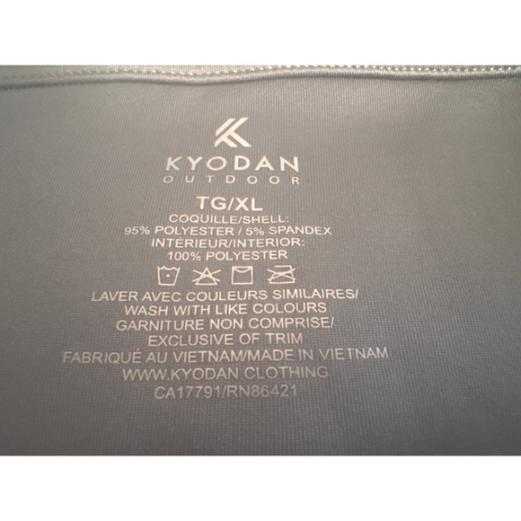 Kyodan Outdoor Women's TG/XL Leggings Green Polyester Spandex High Waist - Picture 3 of 3